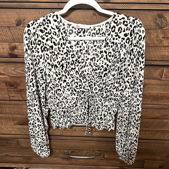 Zara Tops Zara Animal Print Top Poshmark
